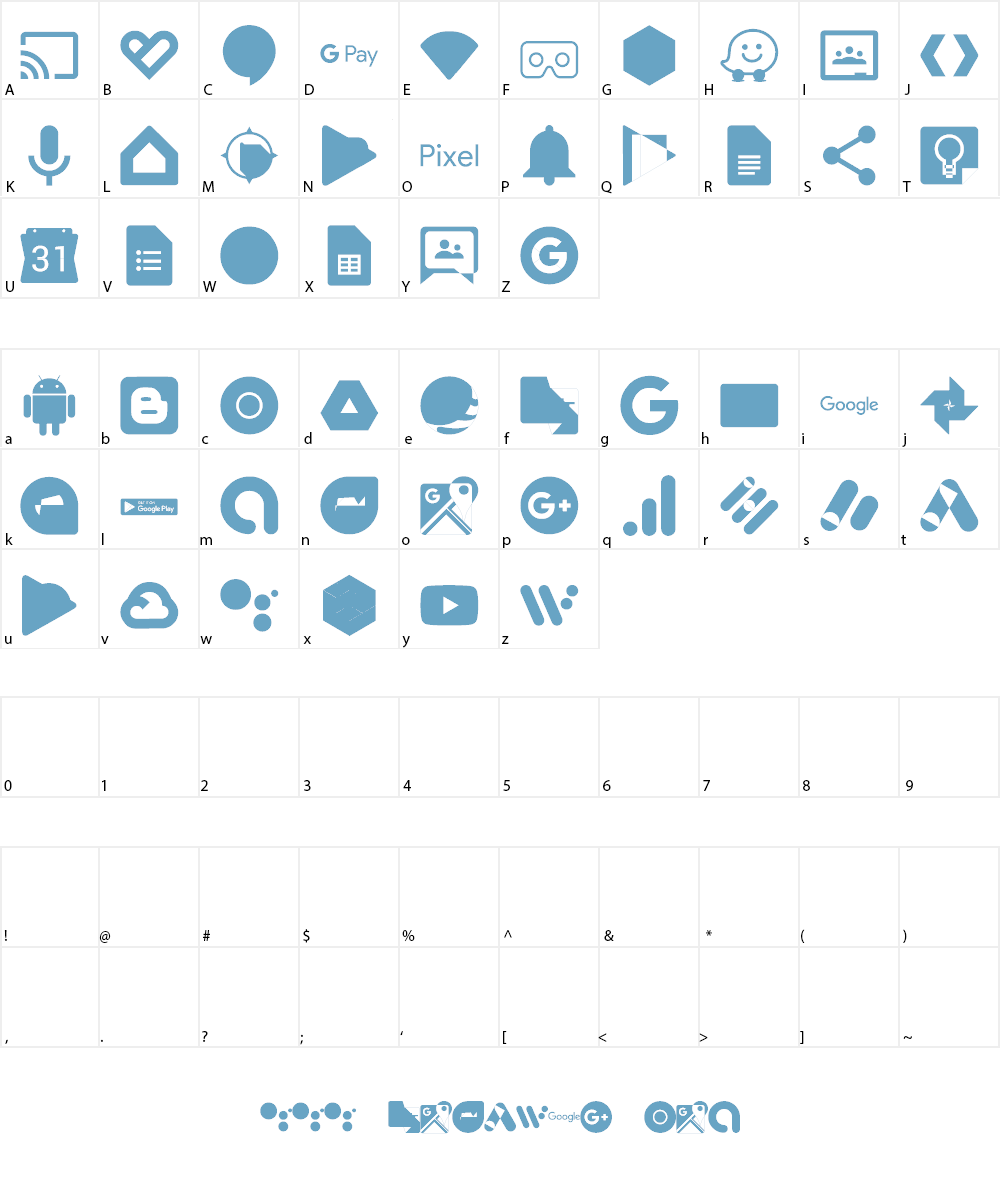 Font Google Color Font Character